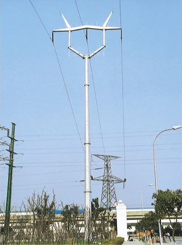 220kv终端钢管杆直线钢杆 输电线路钢杆(图1)