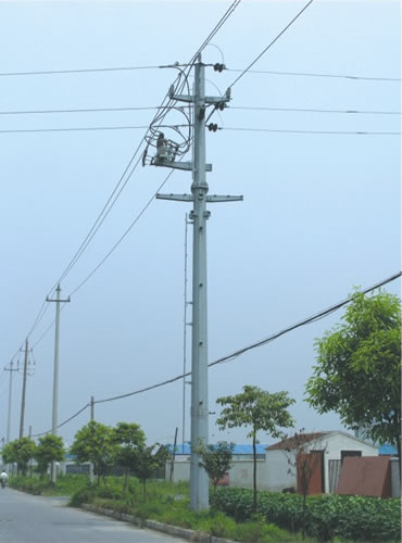 10kV单回路十字分支杆 单回路转角杆 高架10kv电力倒杆厂家现货供应